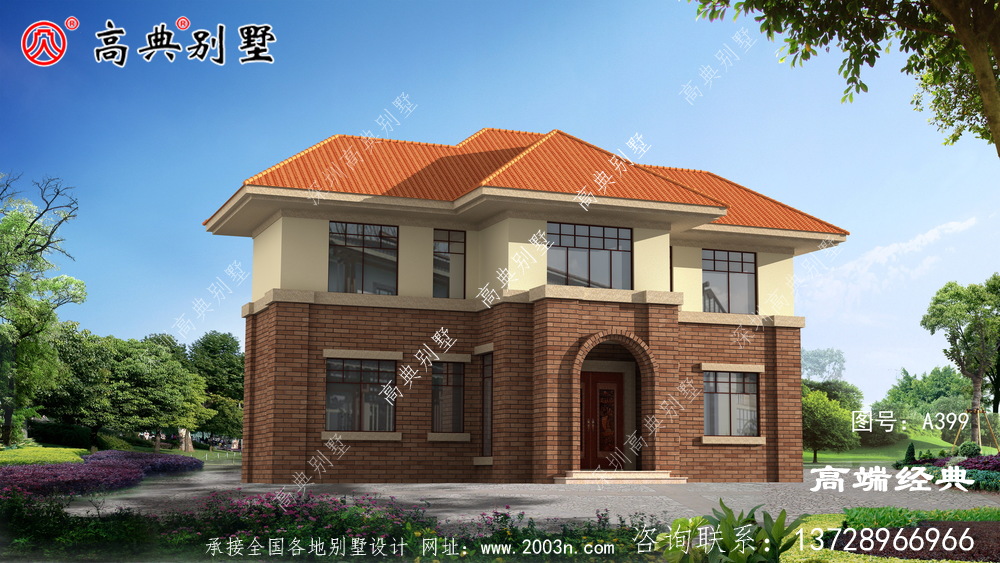 農村自建簡歐別墅造價不貴但整體效果非常好。