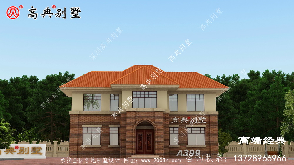 農村自建簡歐別墅造價不貴但整體效果非常好。