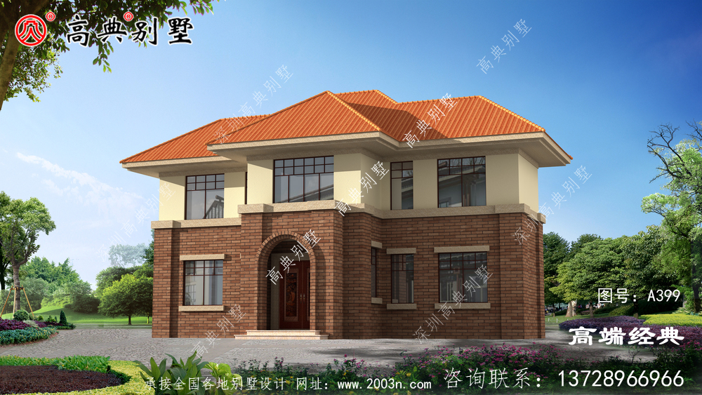 農村自建簡歐別墅造價不貴但整體效果非常好。