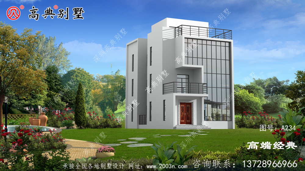 南宮市三層樓房自建圖告訴你小宅基地也能蓋豪宅，趕緊給自己安排起來