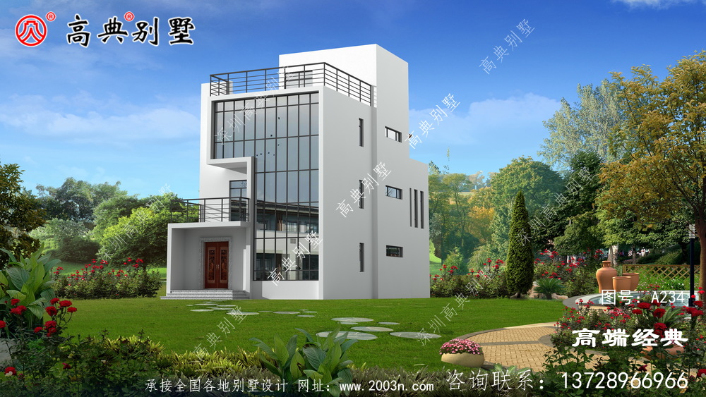 南宮市三層樓房自建圖告訴你小宅基地也能蓋豪宅，趕緊給自己安排起來