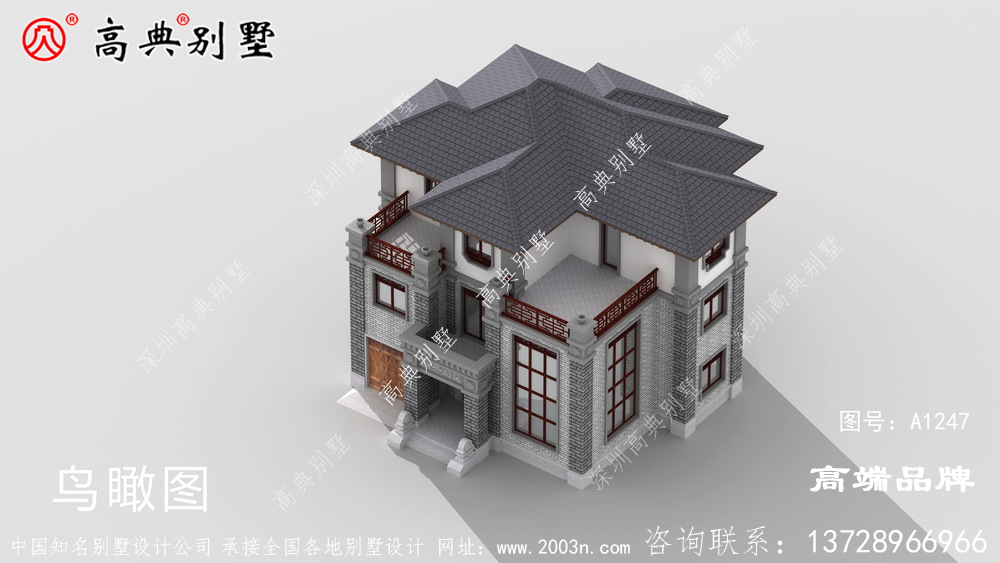 三層中式別墅，戶型方正實用帶車庫，還不快安排？